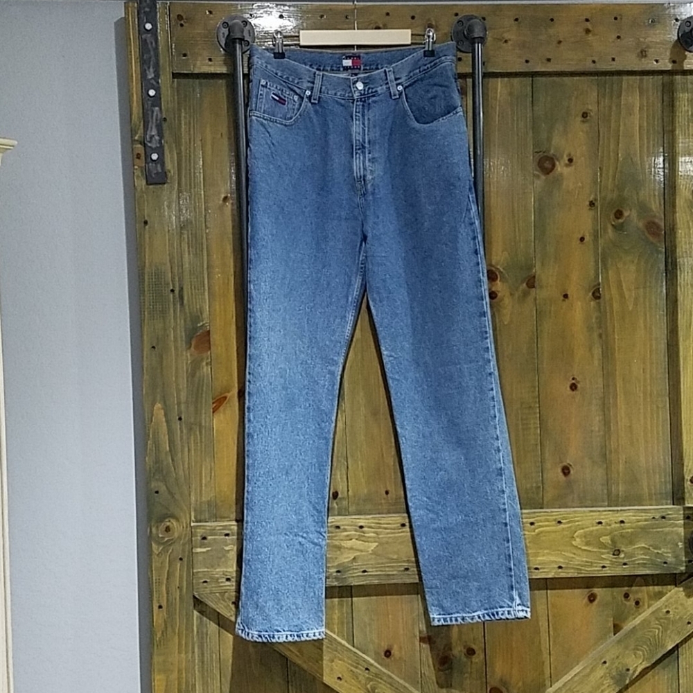 VINTAGE RETRO TOMMY HILFIGER HIGH RISE JEANS SIZE 36×34 90s Y2K